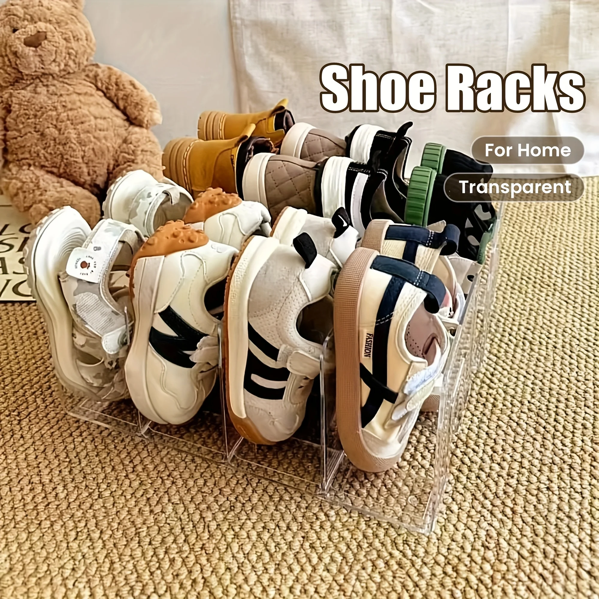 

Прозрачная пластиковая полка для обуви — компактный, многоярусный, отдельно стоящий шкаф для обуви, не требующий сборки, для организации дома