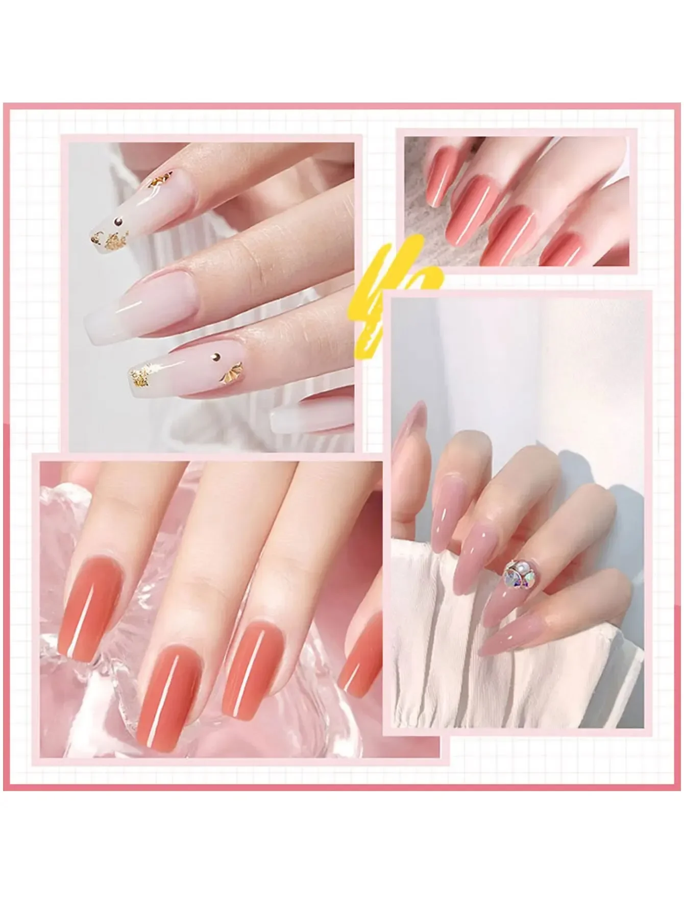15 ml nagelverlengingsgelset zonder UV-lamp Volledige manicureset Slip Solution Nail Art Quick Extension Gel Tool Set