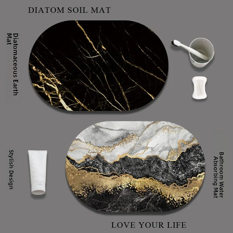 

Скандинавский роскошный силиконовый впитывающий коврик для ванной и туалета, быстросохнущий, противоскользящий, для входа в ванную и туалет