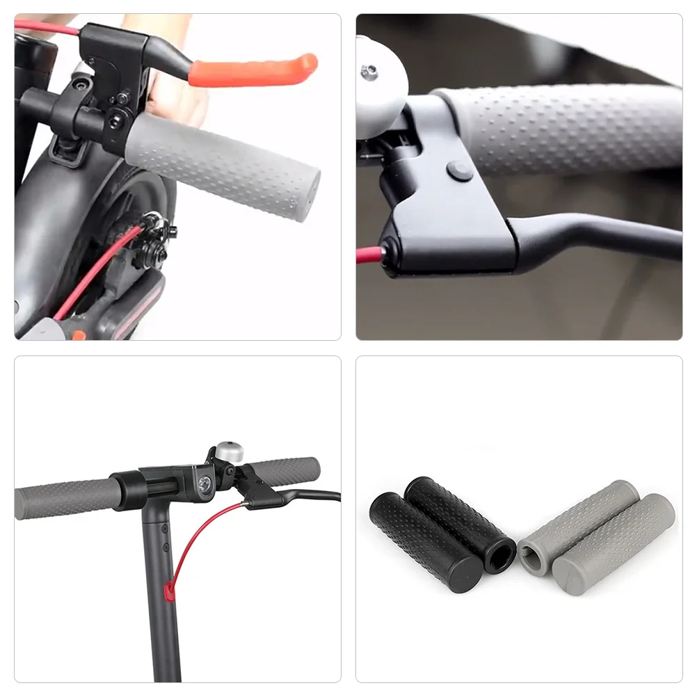 

2Pcs High Elasticity Handlebar Grips for Scooter - Lightweight Wear-Resistant Silicone Covers Smooth Control for Long-Distance