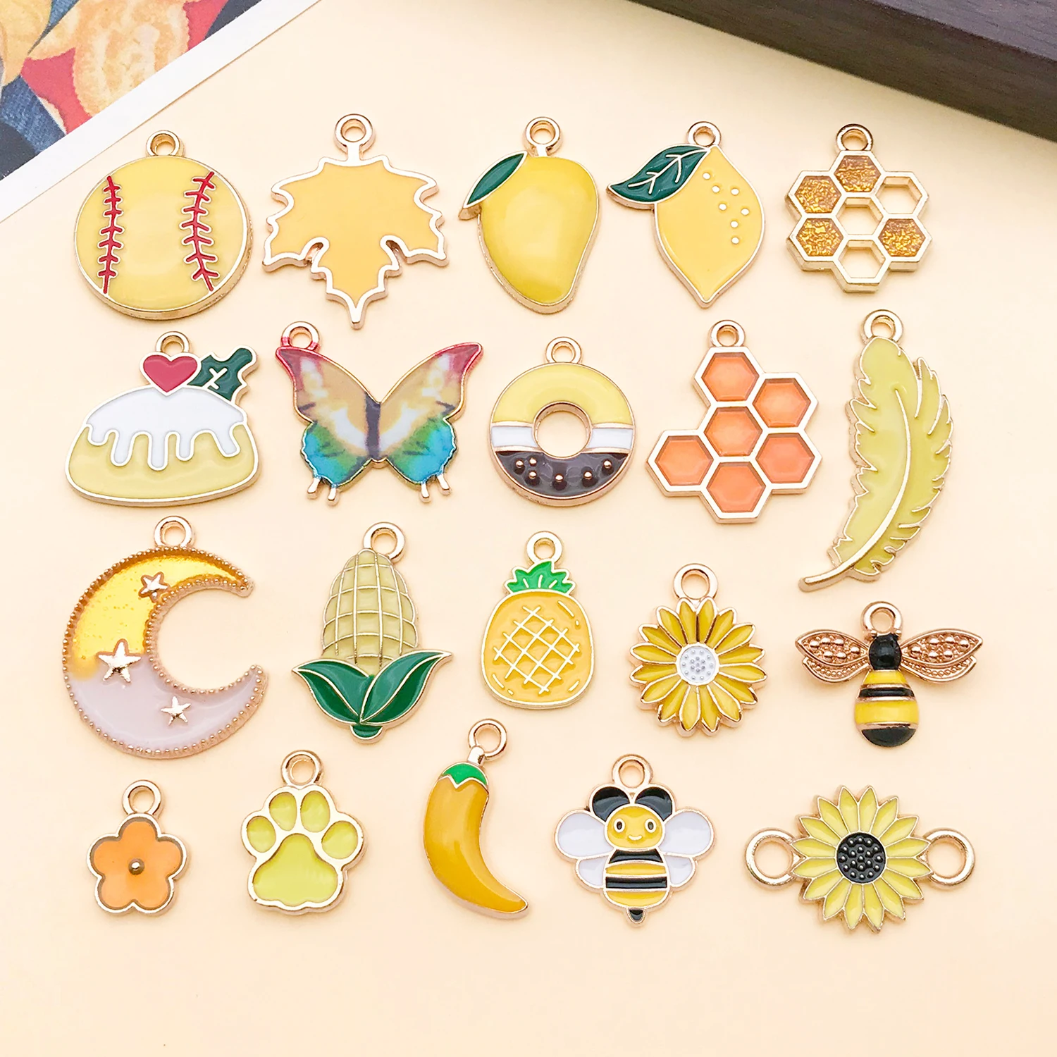 10/20pcs Enamel Charms Alloy Various Styles Pendants For DIY Bracelets Necklaces Earrings Jewelry Making Accessories Supplies