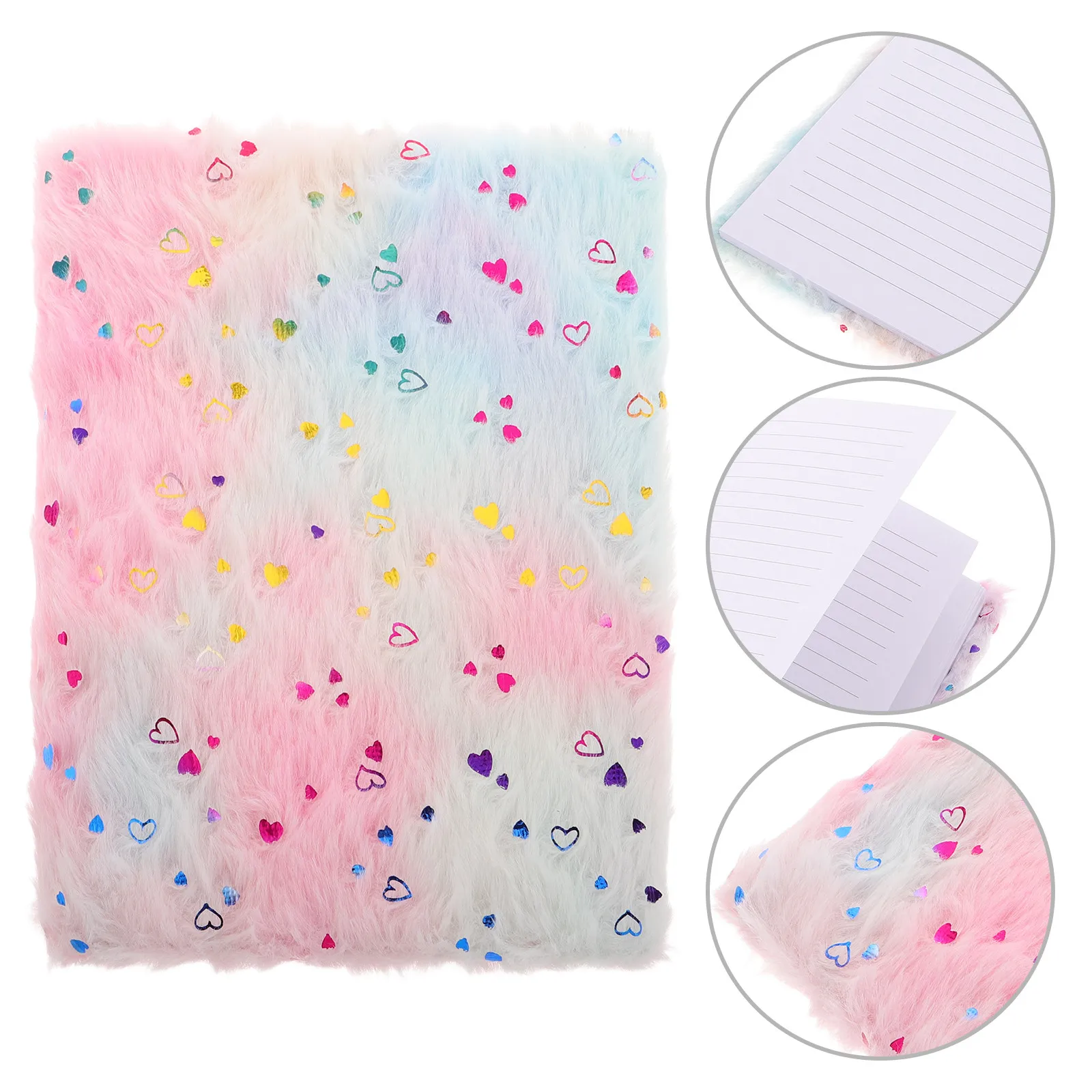 Cute Notebook for Students Soft Cover Diary Multi-Use Journal for Writing Planning Adorable Heart Pattern Small Journal Book