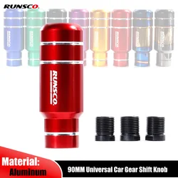 Universal 90MM Aluminum Car Gear Shift Knob Shifter Lever Head Shift Lever knob For Car Manual Transmission