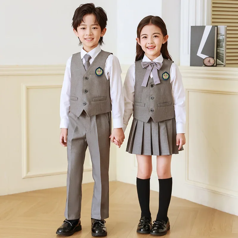 

2024 Clibeso Elegant Suit for Teenagers Formal Clothes Sets for Children Kids School Uniform Brother and Sister Same Look Outfit