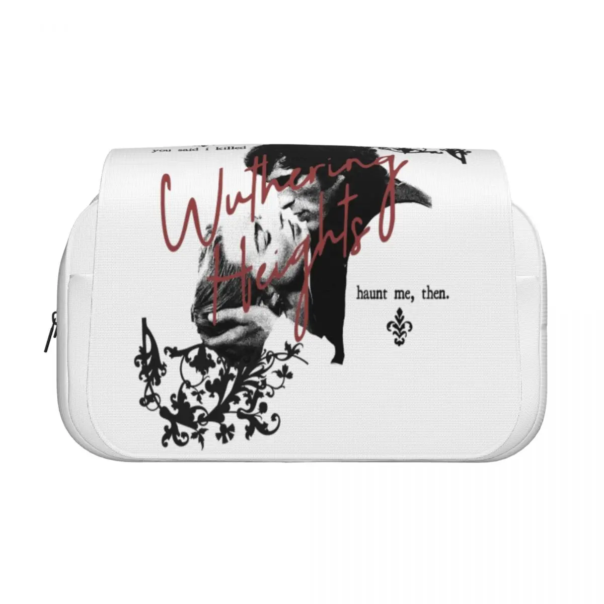 Double Clamshell Pen Case Wuthering Heights Movie Jacob Elordi Pencil Box Pen Holder for Student Bags School Zipper Stationery