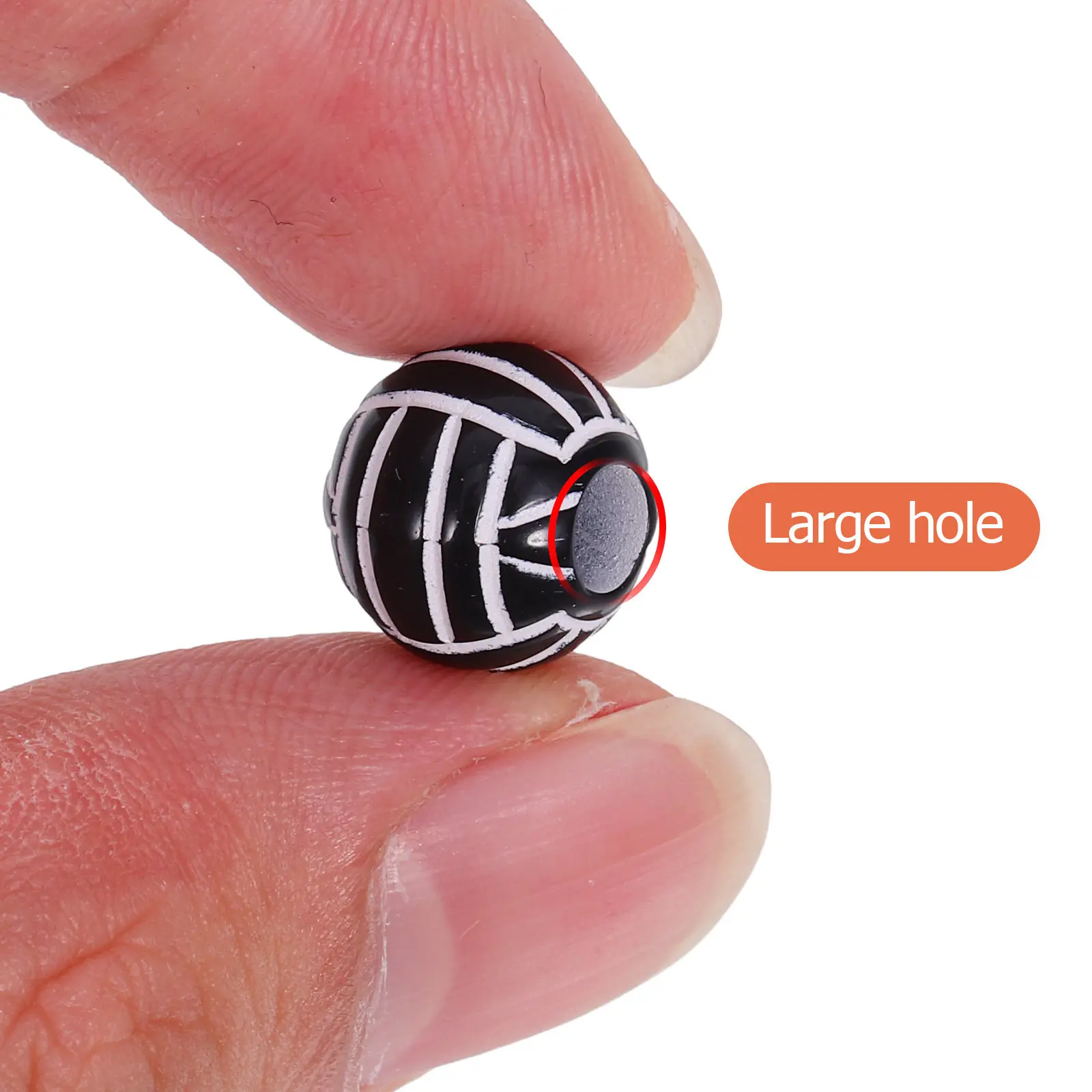 300Pcs Sports Theme Loose Beads Acrylic Lightweight Large Hole for DIY Jewelry Bracelets Keychains Baseball Basketball Soccer view 3