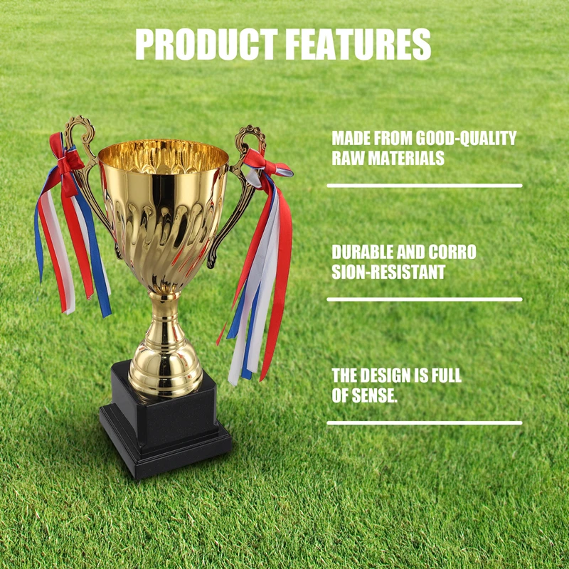 11.4Inch Gold Trophy Cup For Sports Meeting Competitions Soccer Winner Team Awards And Competition Parties Favors