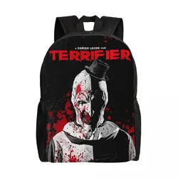 Customized Terrifier Movie Backpacks Women Men School College Student Bookbag Fits 15 Inch Laptop Horror Halloween Clown Bags