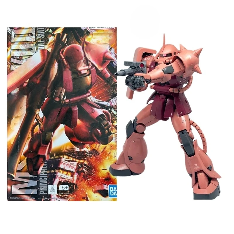 

Bandai Оригинальная коробка MG 1/100 MS-06S CHAR AZNABLE'S CUSTOMIZE ZAKU Ver.2 set Аниме полная сборка Фигурка Модель игрушки В шоке