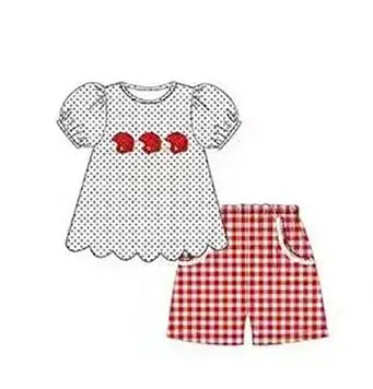 Children Clothes Helmet Pattern Boys Girls Boutique Short Sets Summer Girls Dresses Baby Rompers