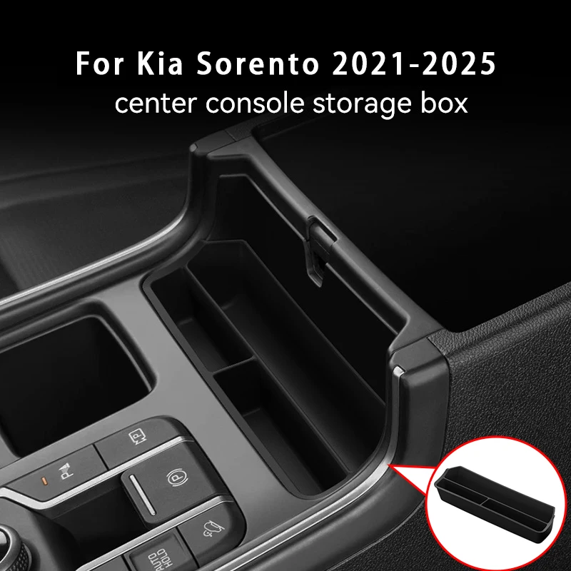 

For Kia Sorento 2021-2025 Center Console Storage Box Silicone Centre Console Storage Box Organizer Tray Car Interior Accessories