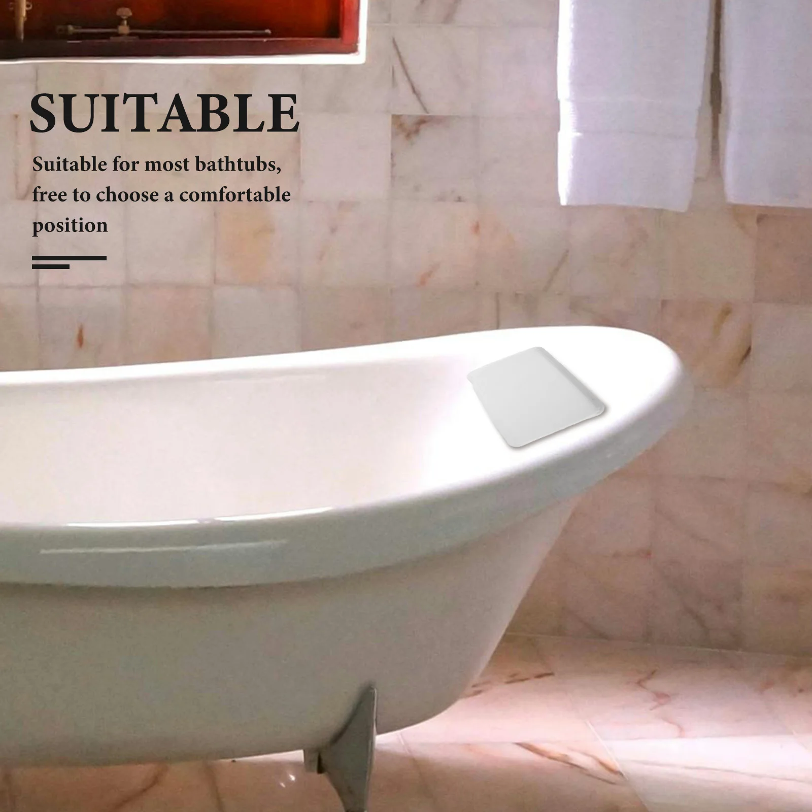 

1pc Waterproof Mildew Bath Head Sponge Cushion Pillow Neck Bath Pillow Support Cushion For Bathtub Pillows Bathtub