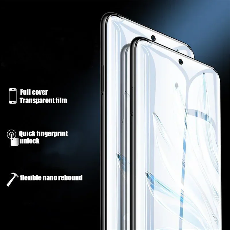 4Pcs Screen Protectors For Honor 90 Lite 80 70 60 50 100 Pro Hydrogel Film For Honor Magic 6 5 Lite Pro X8A X9A X7A X9B X8B Film