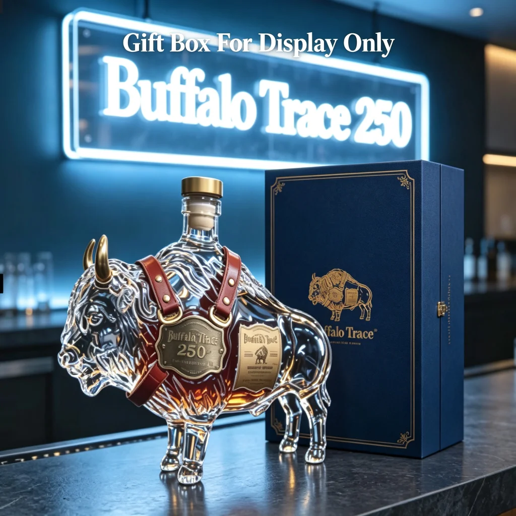 Botella de Vidrio Estilo Occidental para Almacenamiento de Licores, Conmemorativa del 250 Aniversario de Buffalo Trace, Recipiente para Vino, Decoración de Bar