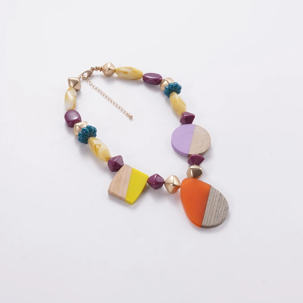 

Bohemian Summer Beach Colored Necklace Declaration Jewelry For Birthday Gifts And Holiday Gifts 2025 New Arrival
