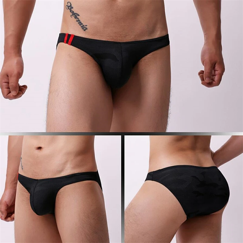 Ropa interior hombre Ropa interior sexy de cintura baja hombres estampado de dibujos animados calcinha U convexo gay sissy boxers y calzoncillos bragas sexys cueca