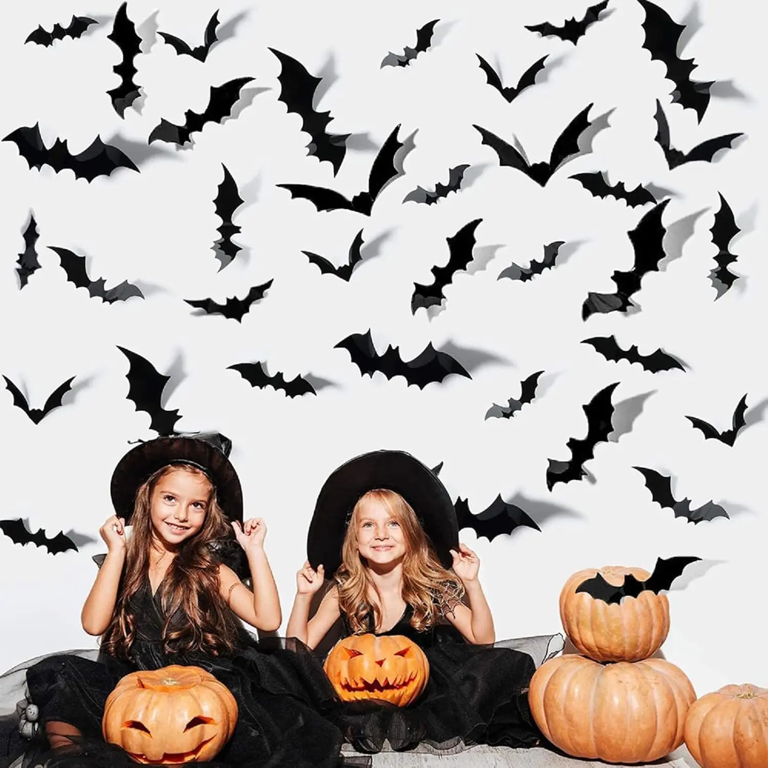

Halloween 3D Black Bat Wall Stickers Decorative Props Cutouts Adhesive Stickers for Windows Doors Party Haunted House Decor