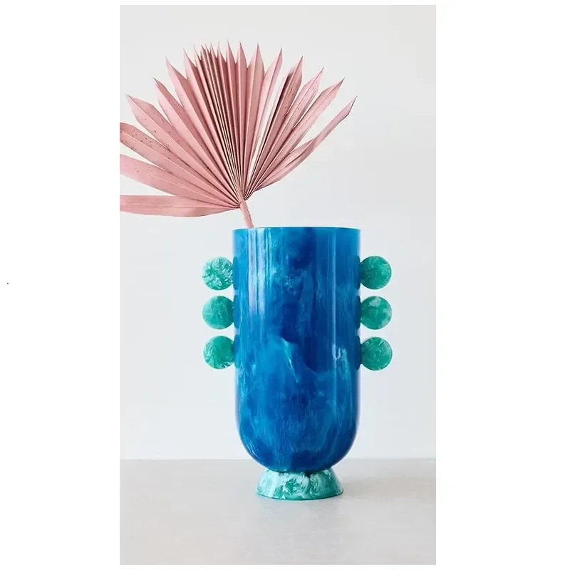 Large Tall Resin Flower Vase Wedding Decor Modern Design Handicraft Eco-Friendly Waterproof Customizable Color/Size Artizon