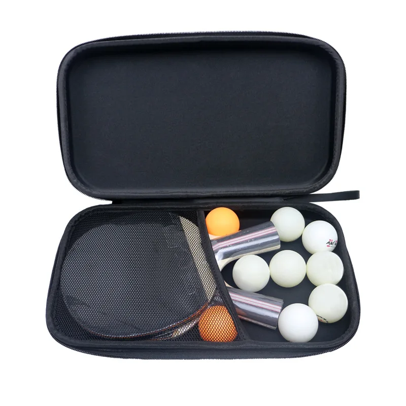 Tischtennisschlägertasche, tragbar, mit Hartschale, stoßfest, verschleißfest, spezielle Sporttasche zur Aufbewahrung – Detail 4