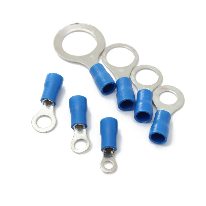 16-14AWG 1.5-2.5 مللي متر معزول حلقة موصل طرفي الأحمر M3/M4/M5/M6/M8/M10/M13 سلك PVC كابل الكهربائية تجعيد محطة