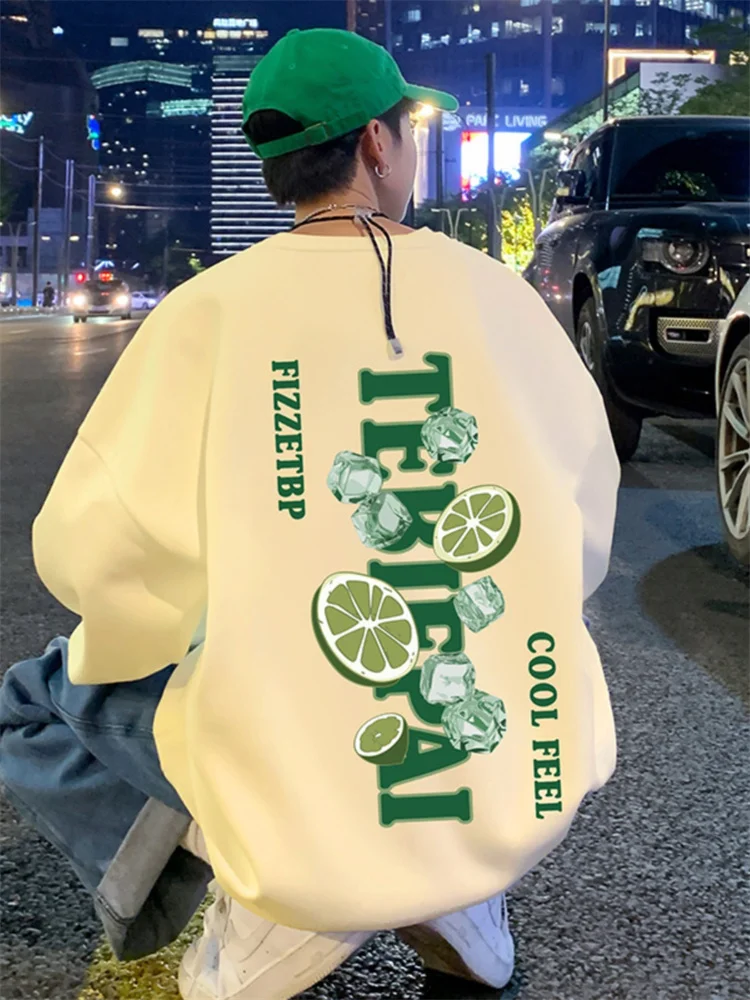 

Винтажный круглый свитшот Ne Boy для мужчин, весенне-осенний, повседневный, оверсайз, в гонконгском стиле, для подростков, весна-осень