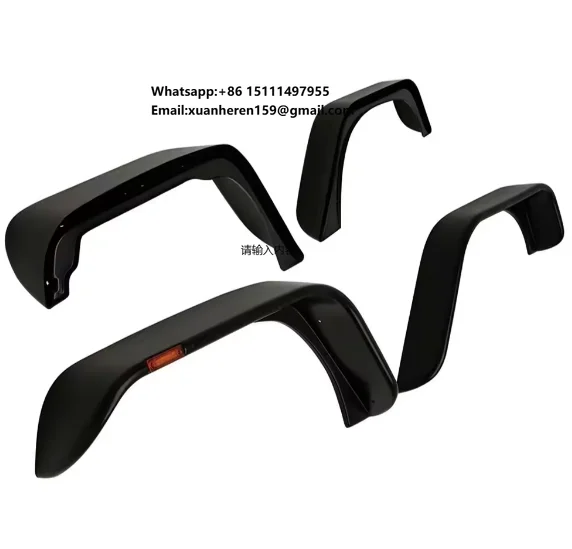 Full Set Front and Rear Flat Style Wheel Arches Wheel Eyebrow Fender Flares for 2007-2017 Jeeps Wranglers JK 4x4 Accessories