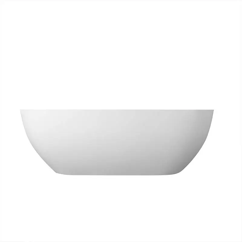 

69" Solid Surface Deep Soaking Freestanding Bathtub - Modern Design, Comfortable & Spacious