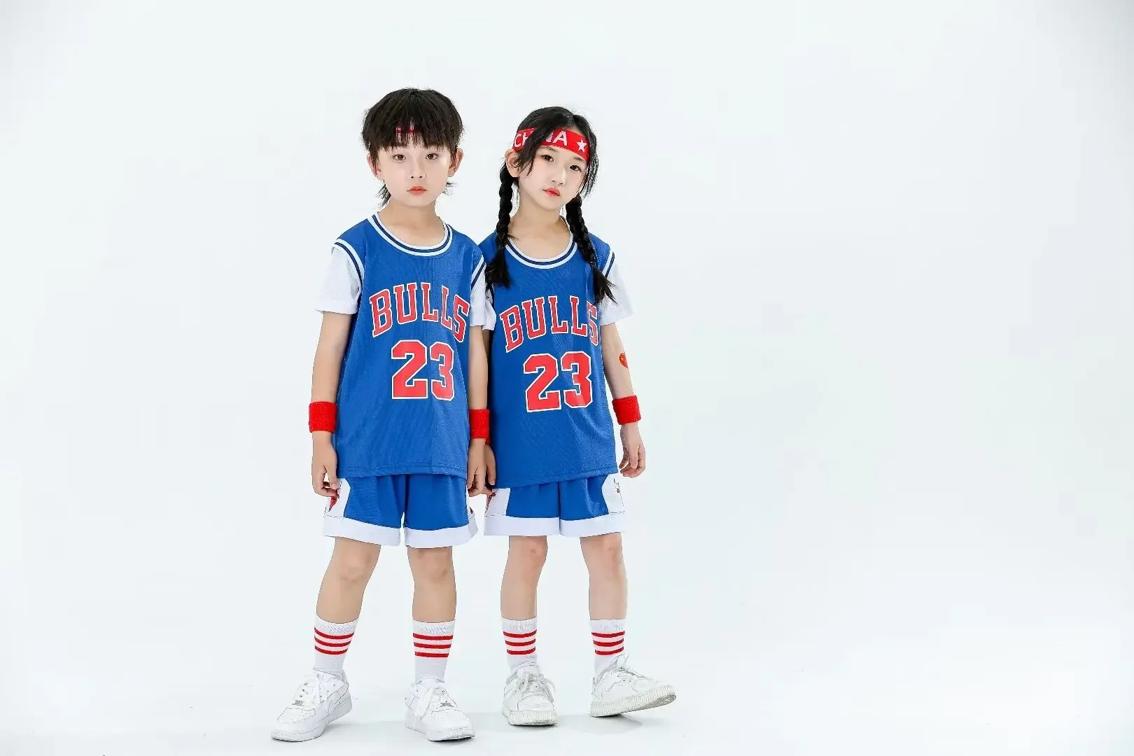 NEW 24 25 Children\'s clothing suit boy girl Basketball Jerseys Lake   Fake two-piece uniform kit training Shirts and shorts