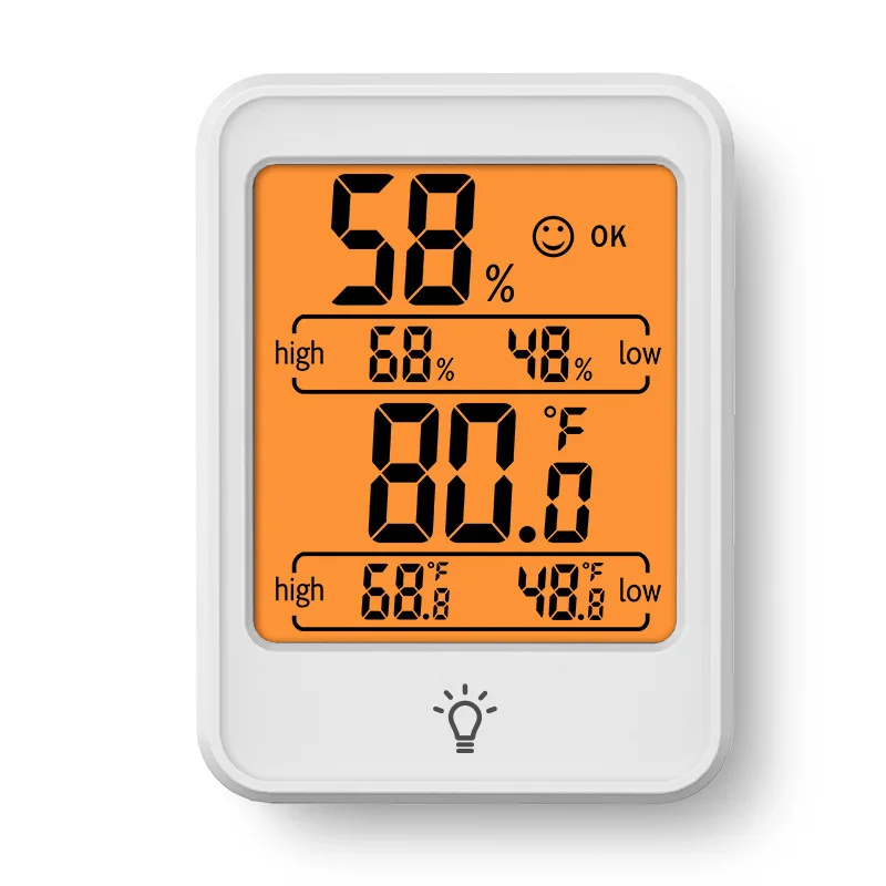 Grand thermomètre hygromètre numérique LCD pour la maison, les bureaux, la crèche, moniteur de clima
