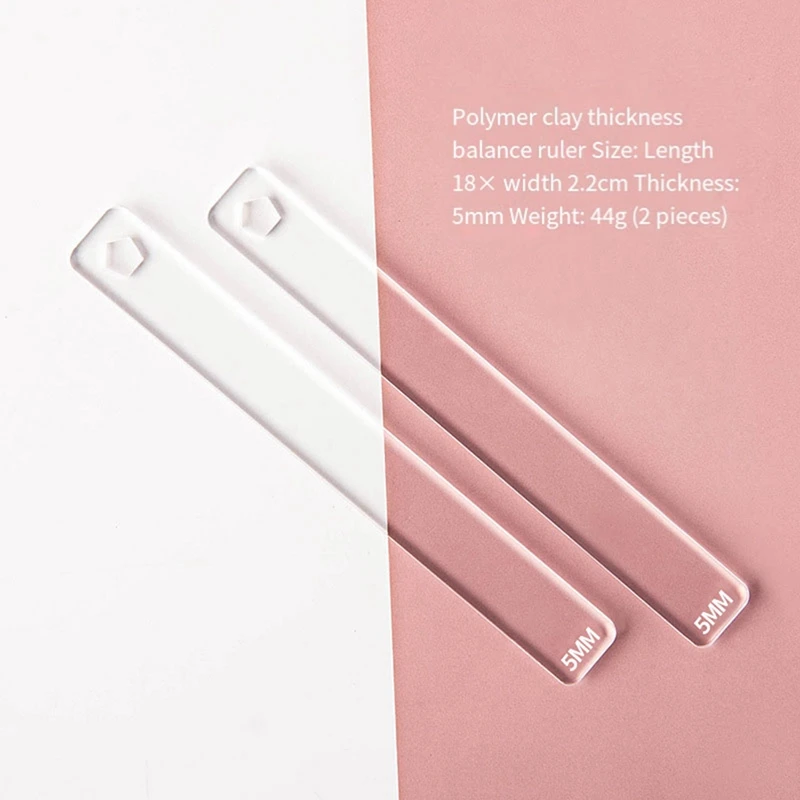 T61C_10Pc/Set Clay Ruler Acrylic Soft Pottery Polymer Clay Thickness Ruler
