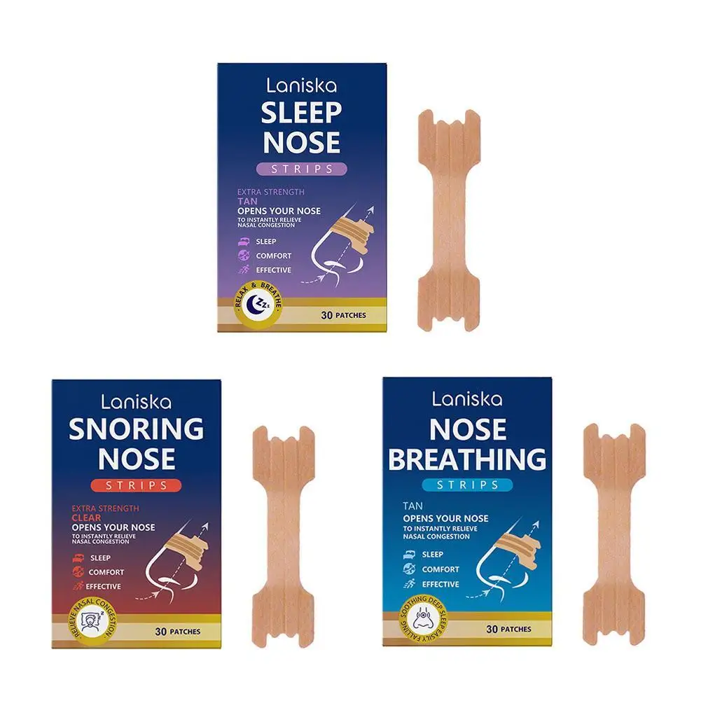 

30pcs Breathing Nasal Strips Right Way Stop Snoring Anti Snoring Strips Easier Better Breathe Health Care Sleep