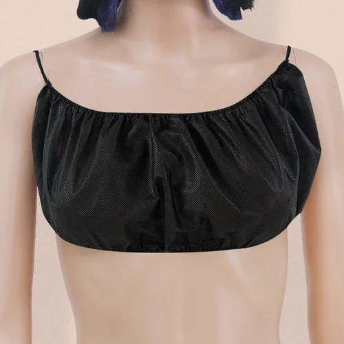 Imagen 2 del producto Paquete de 50 sujetadores desechables para mujer, ropa interior desechable individualmente para salón de Spa, ropa interior desechable para bronceado sin sol