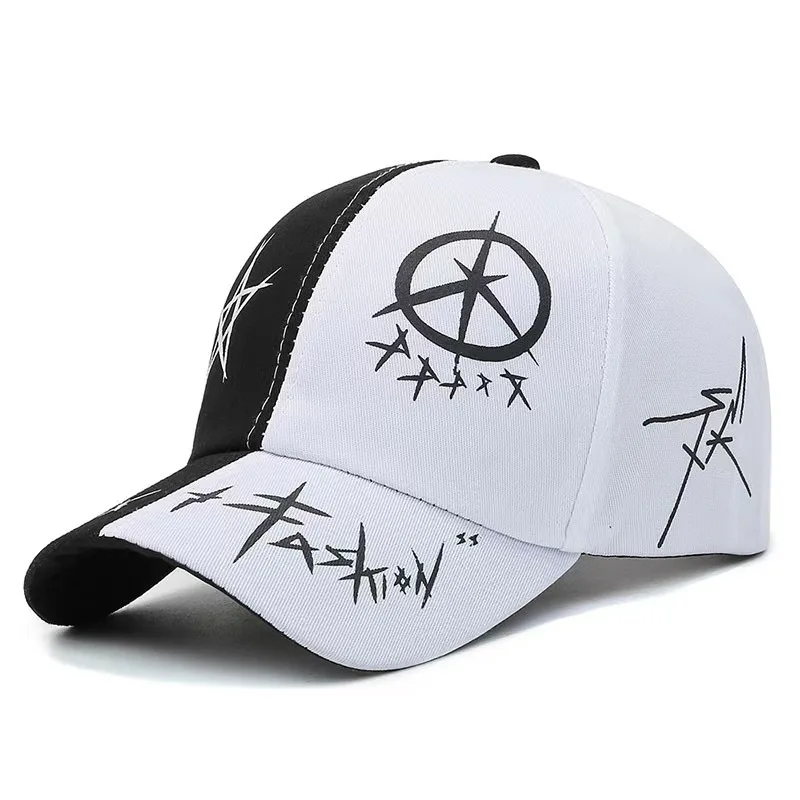Unisex Letter Pattern Printing Snapback Baseball Caps Spring and Autumn Outdoor Adjustable Casual Hats Sunscreen Hat image 3