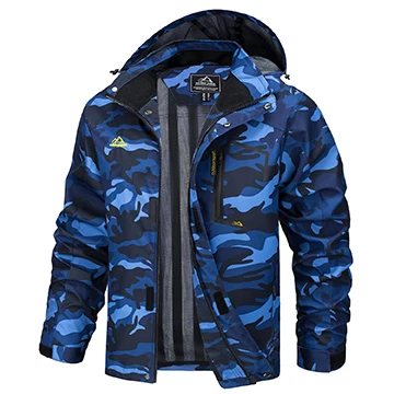 Tacvasen Men's Lightweight Outdoor Rain Jacket Black M 3