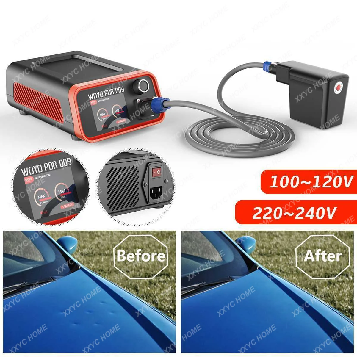 PDR009 Auto Body Dent Puller 1500W Car Repair Machine Hot Box PDR009 for Aluminum Magnetic Induction Heater VS