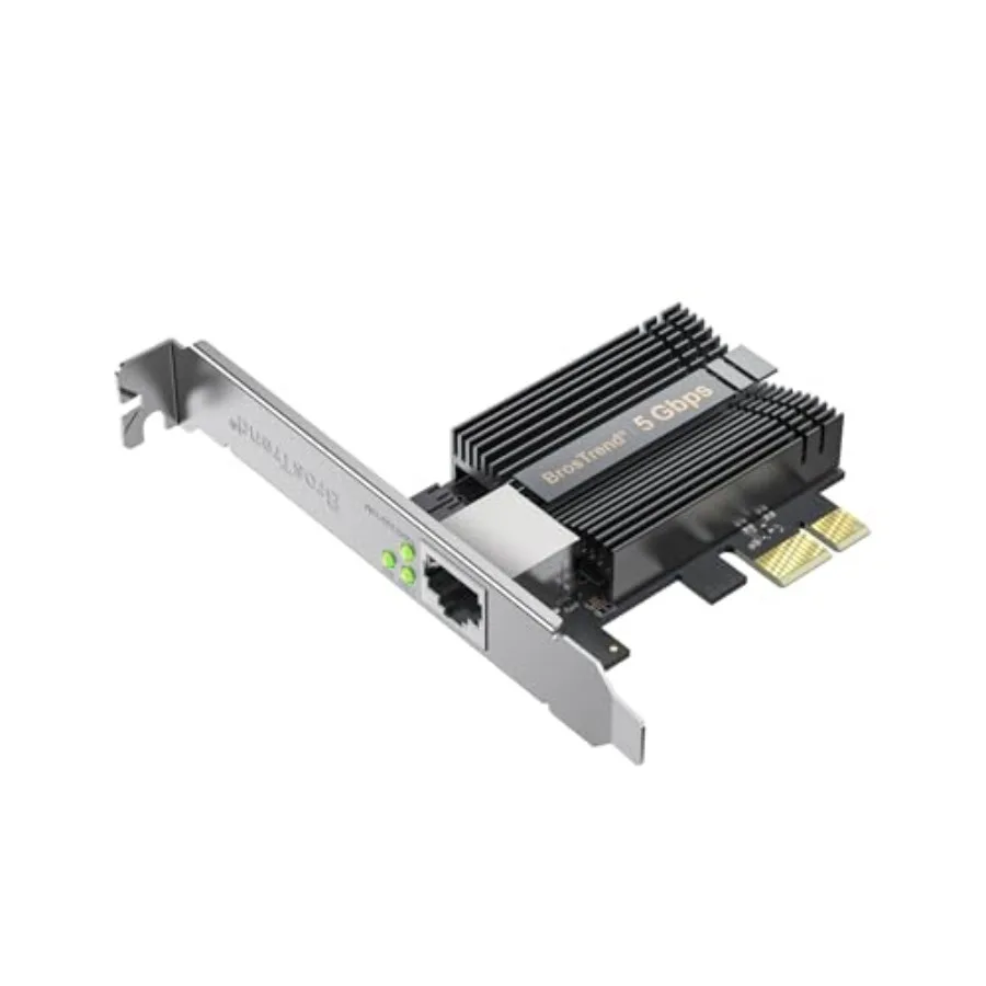 

Сетевая карта PCIe 5Gb, Ethernet-адаптер PCIe с ультратонким профилем, сетевой адаптер PCI Express для ПК с Windows 11/10 и Windows SE