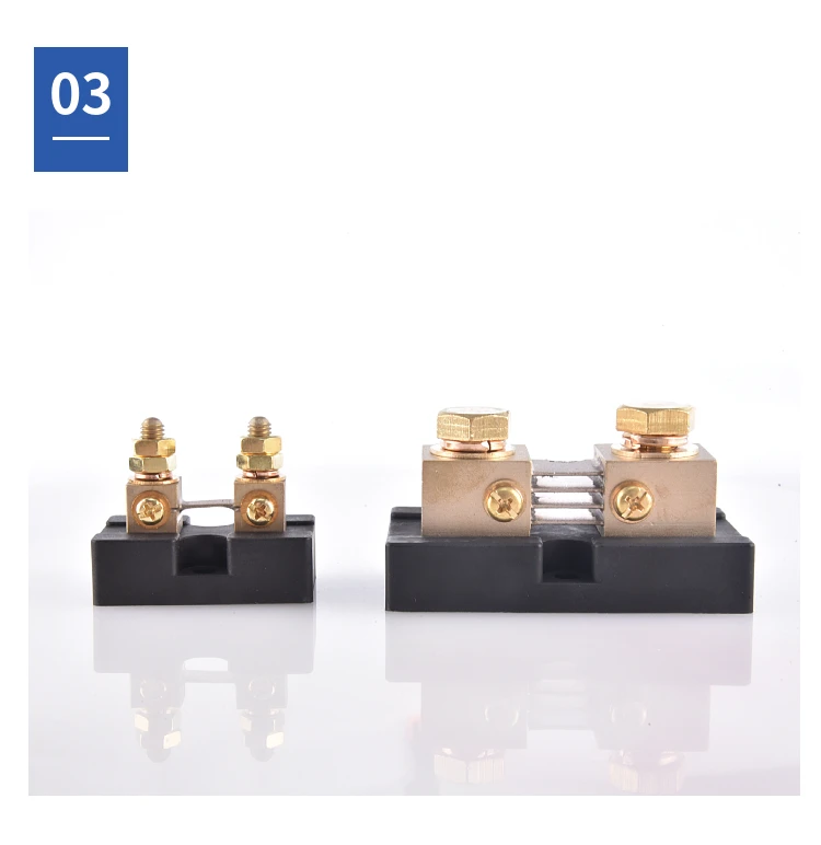 Cg 0.25% usa typ FL-15 5a 10a 20a 50a 75a 100a 200a 300a 500a 50mv 100mv messing strom montage dc shunt widerstand mit base75mv – Detail 6