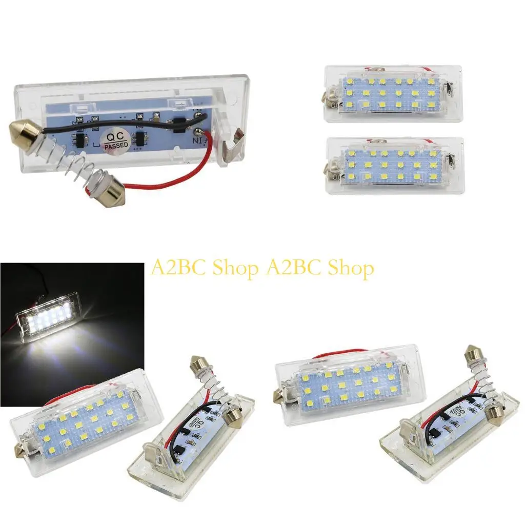 

A2BC 2Pcs 12V LED Number License Plate Light Lamps for E53 1999-2003 E83