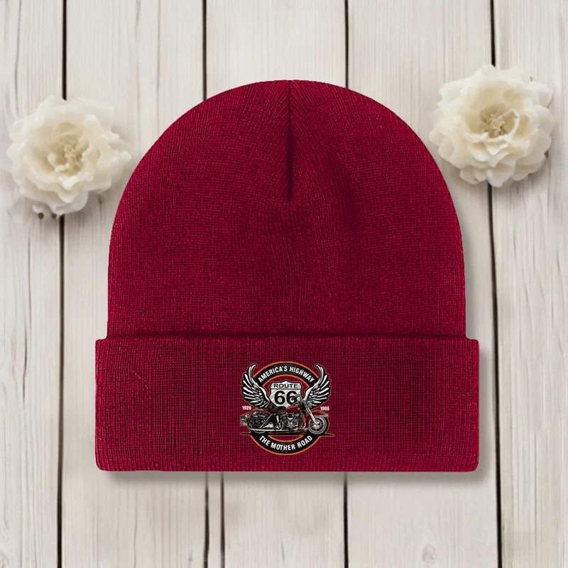 Cappello lavorato a maglia caldo stampato alla moda versatile retrò americano per uomo e donna Cappello lavorato a maglia essenziale per pendolarismo all'aperto