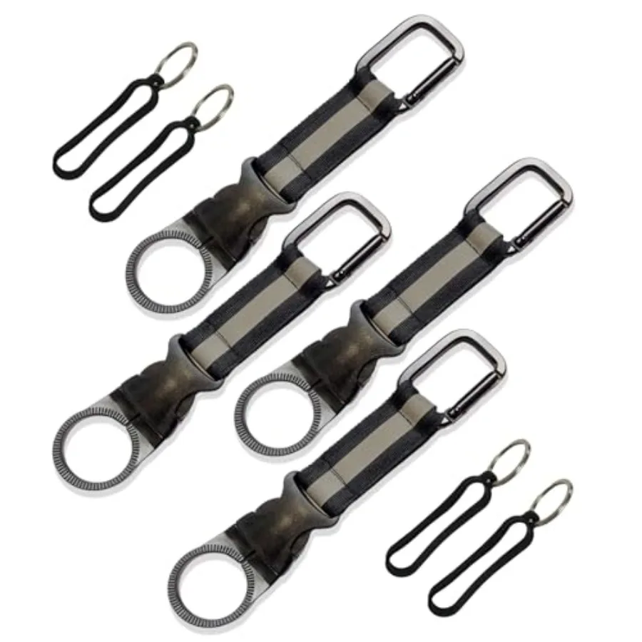 

Зажим для бутылки с водой, 8-упаковка, светоотражающий светится в темноте нейлоновый держатель для ремня с карабином и пряжкой для рюкзака, ремня, тактический Outdoo