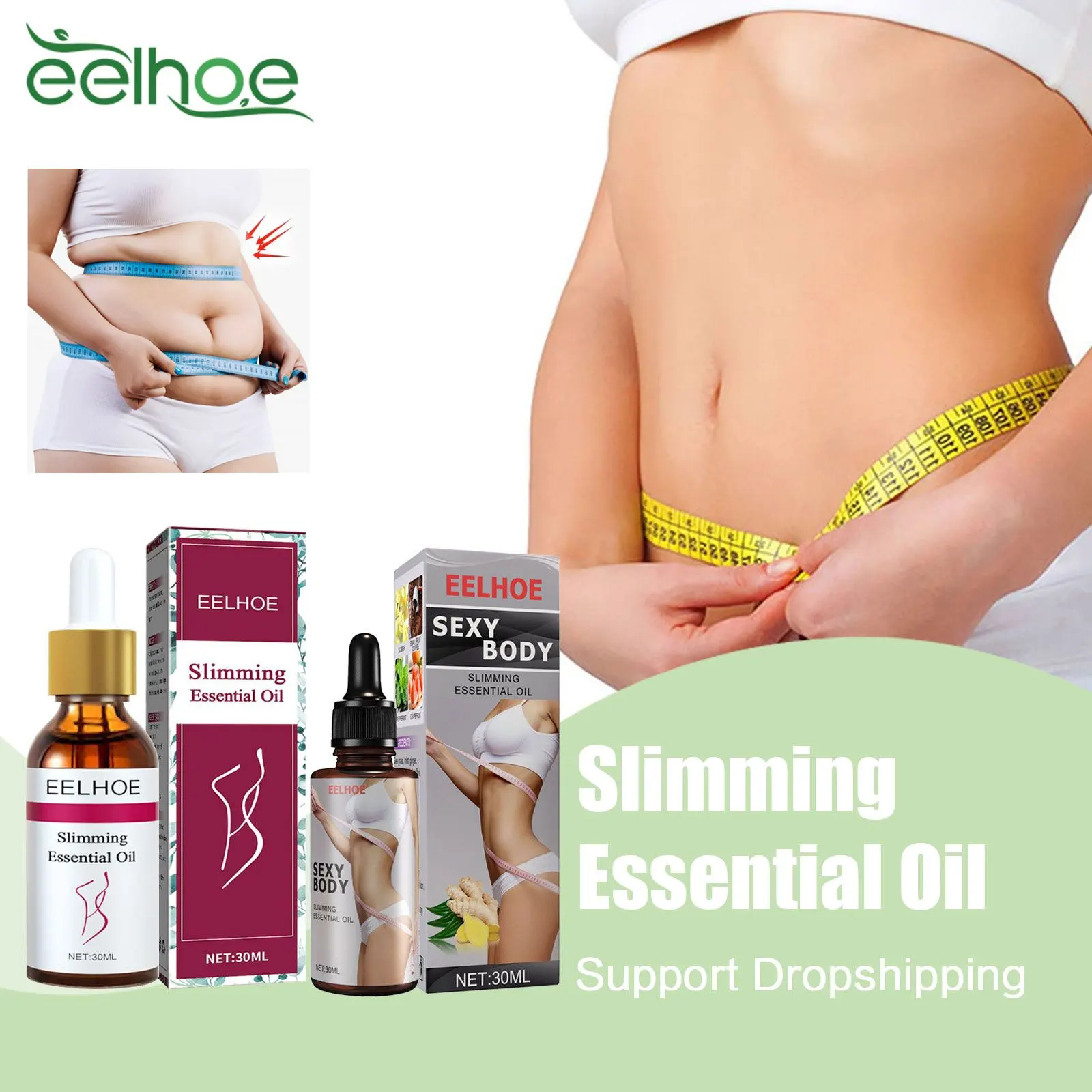 Fat Burning Essential Oil Anti-Cellulite Remove Abdomen Waist Thigh Fat Thin Arms Leg Firming Skin Full Body Shaping Massage Oil