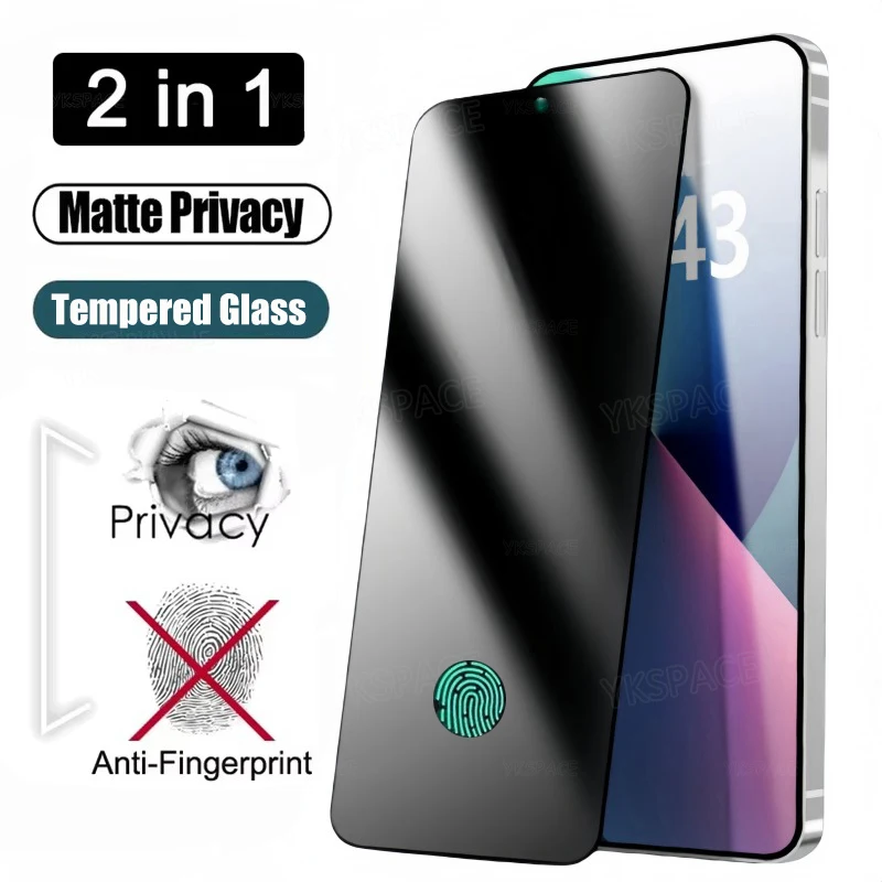 2Pcs Matte Privacy … - image