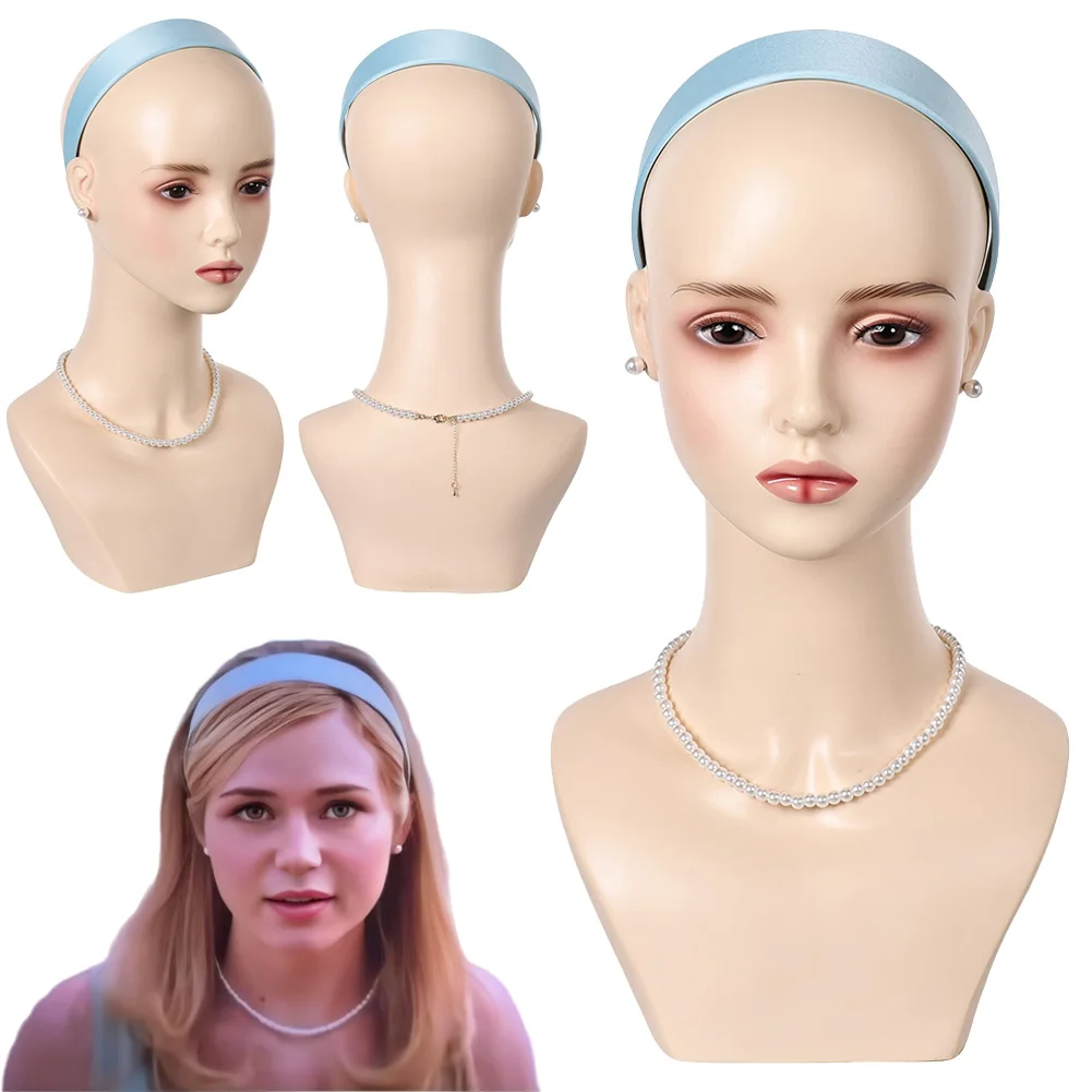 

Stefanie Earrings Necklace Hairband Set Movie Final Destination 6 Costume Disguise Accessories Adult Women Fantasia Party Props