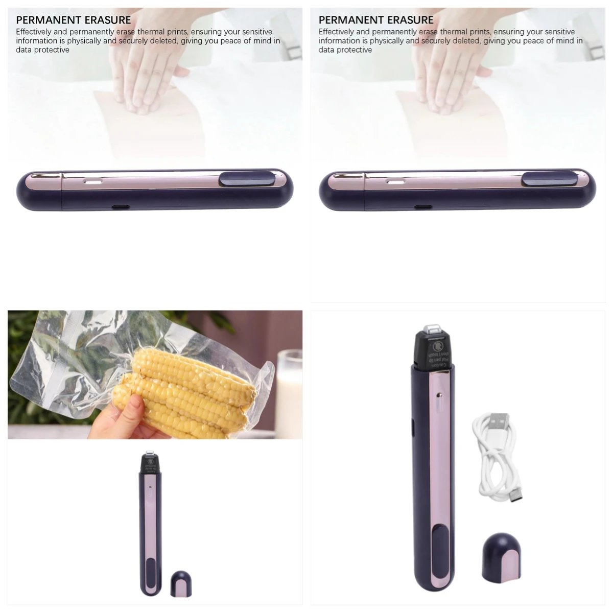 Mini Heat- Pen Achieve 3 Sec Optimal Heat for DIY Compact Design,Seal Snack Bags Create Personalized Cards
