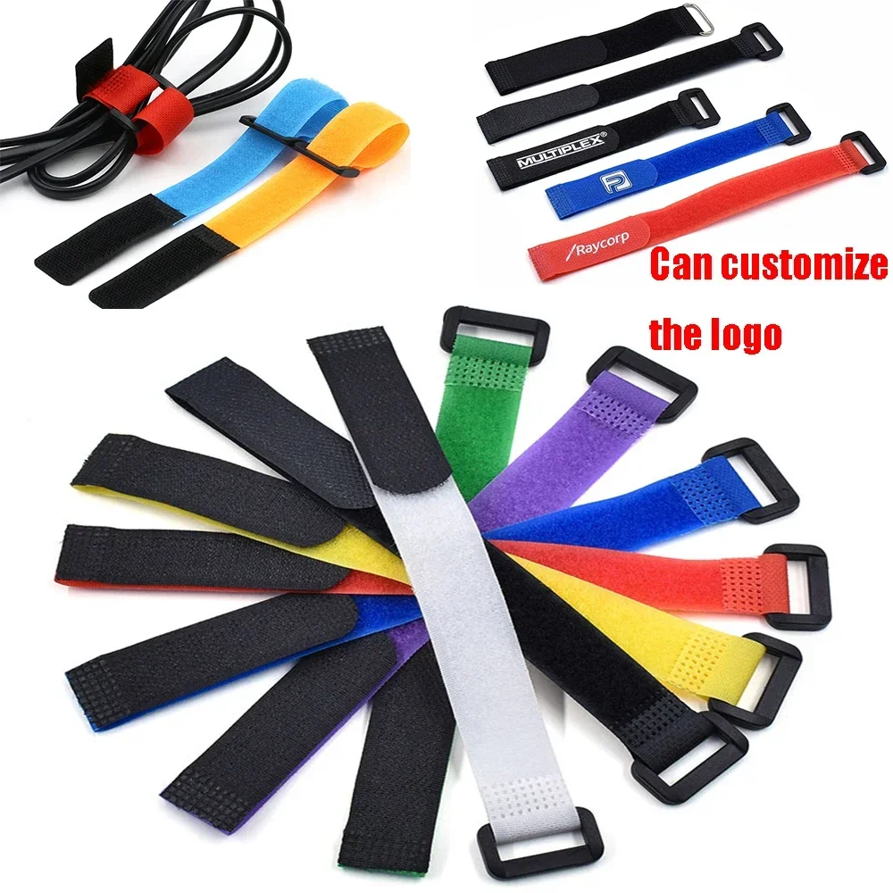 10pcs/lot Nylon Reverse Buckle Hook Loop Strap Cable Tie Self-Adhesive Fastener Tape Wire Organizer Cable Ties Wire Buckle