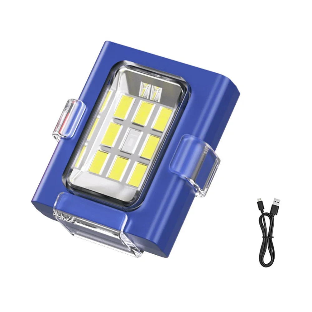 Multifunction Outdoor Sports LED Running Walking Light Pocket Lights USB Rechargable Headlight Flashlight Emergency Lamp
