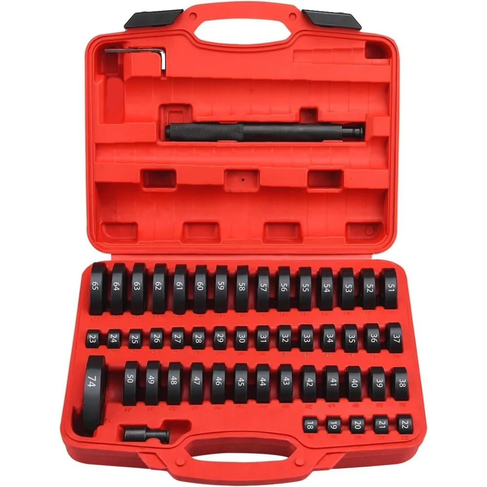 52 in 1 Custom Bushing Bearing & Seal Driver Set Installer Bush Removal Puller Bearing Press Tool Kit Transmission Wheel Axle
