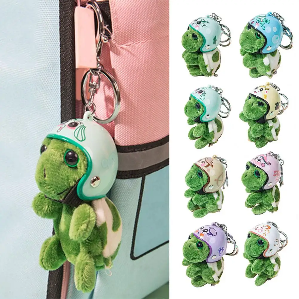 Wear-resistant Key Chain Hanging Bag Keychain Cartoon Turtle Small Decorative Filled Plush Keychain  Decorate