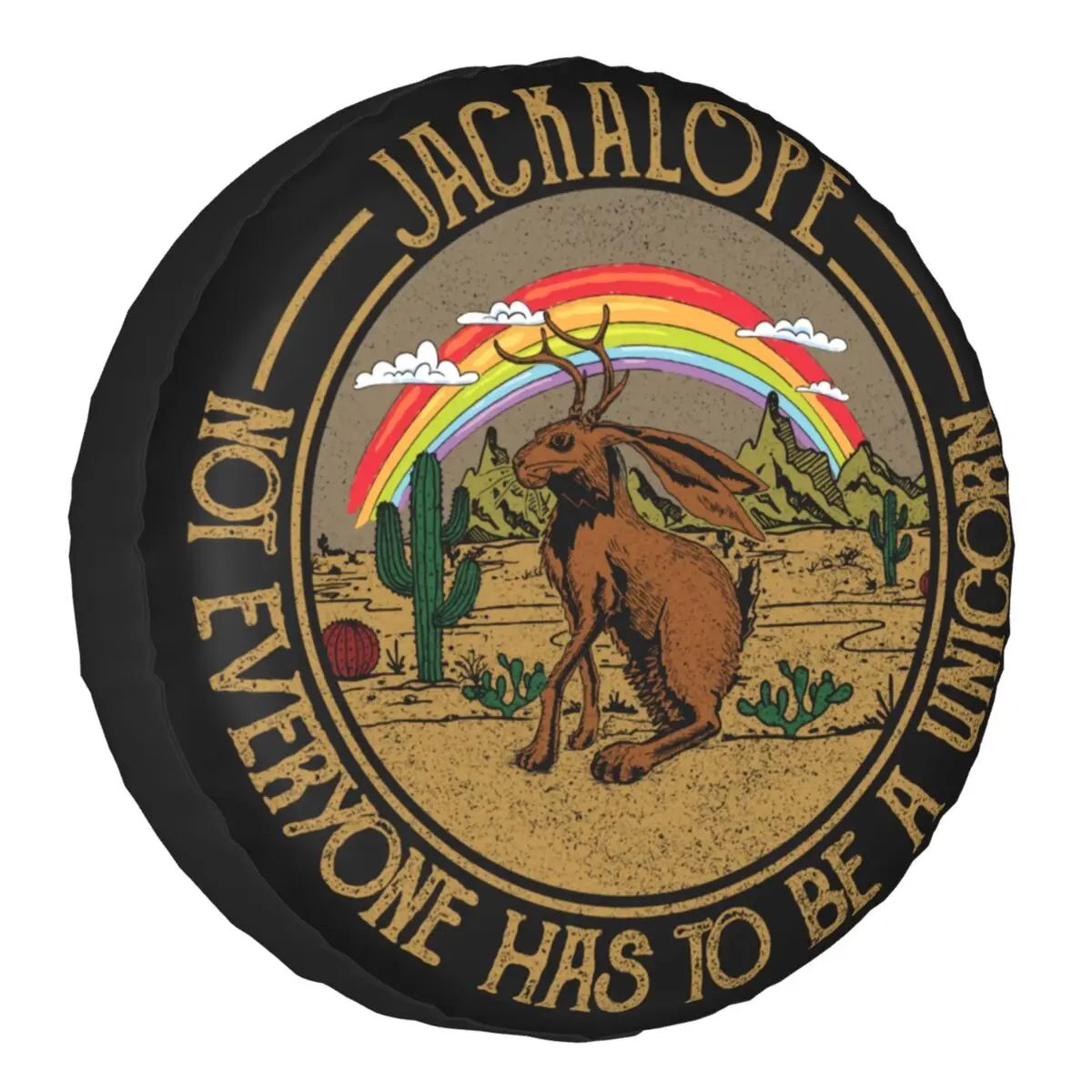 

Jackalope Not Everyone Has To Be A Unicorn Tire Cover 4WD 4x4 SUV Camp Camping Spare Wheel Protector for Toyota RAV4 Prado