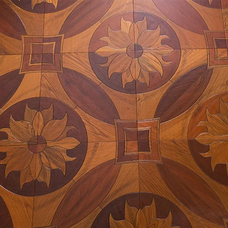

Oak Lotus Pond Moonlight Floor American Parquet Background Wall Vintage Parquet Floor 15mm
